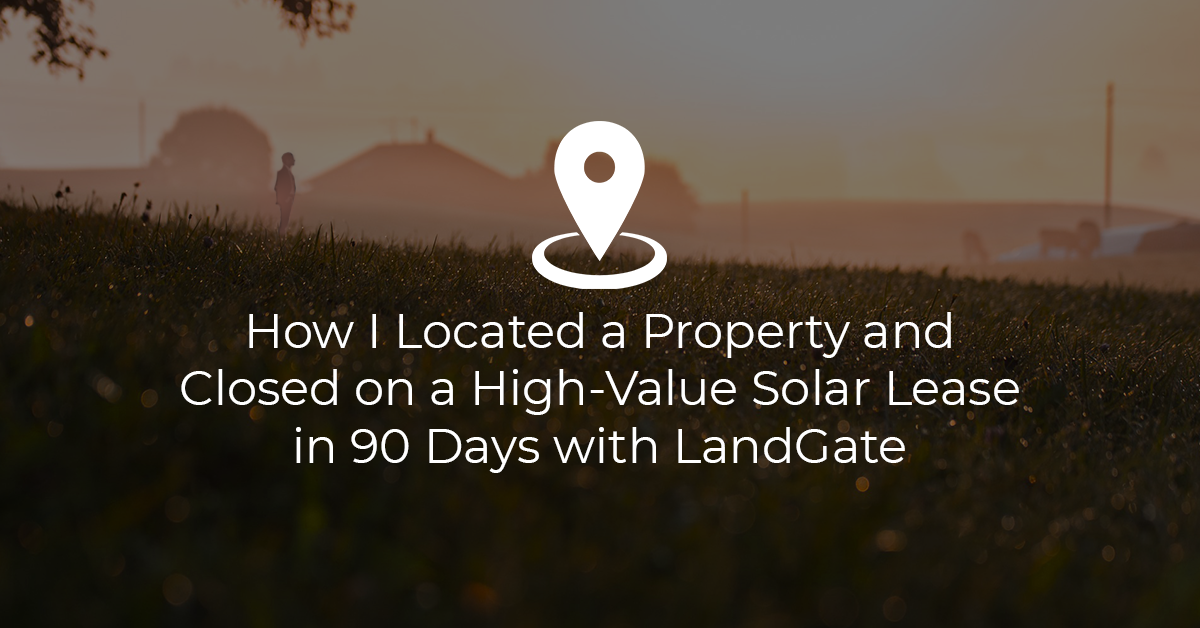 Real Estate Investment with LandGate Data: A Success Story