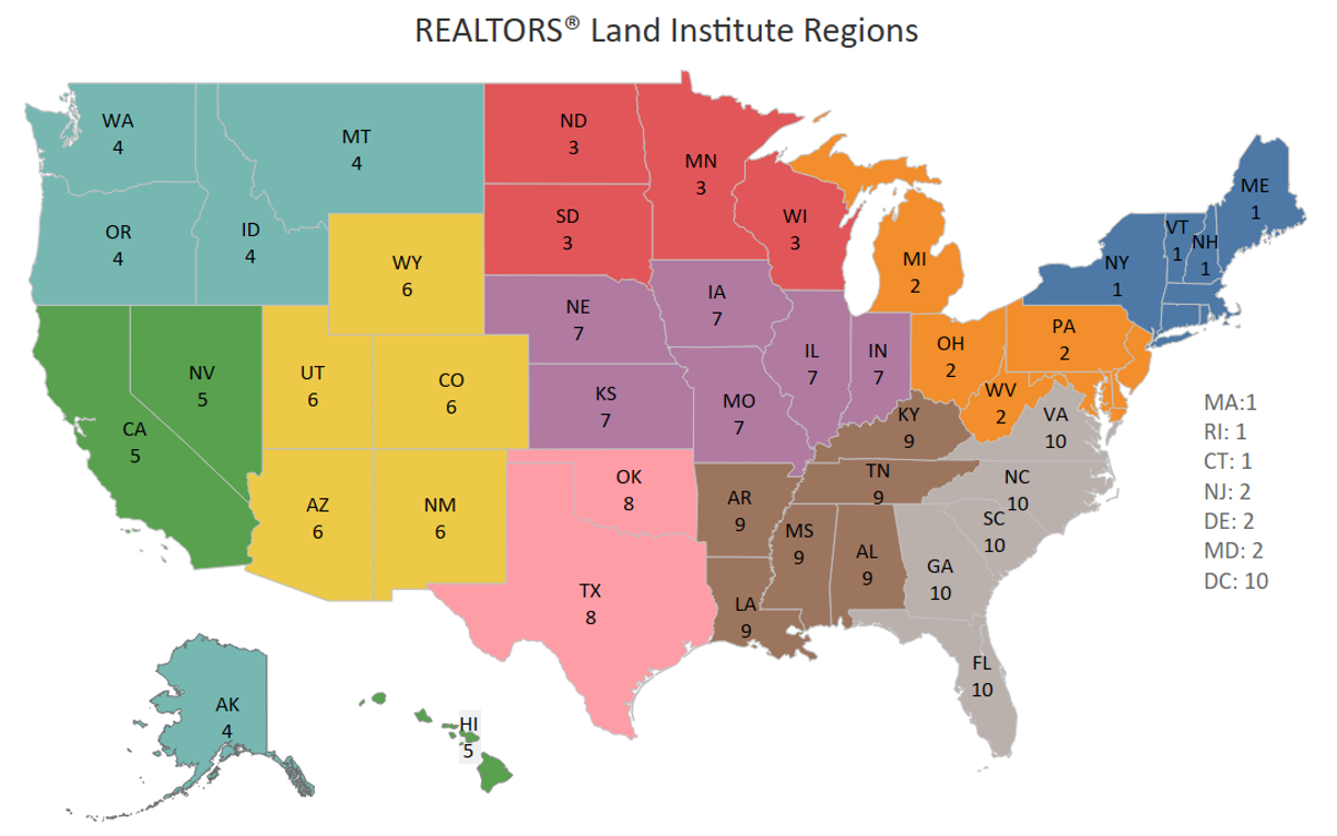 REALTORS® Land Institute > About Us > Our Regions